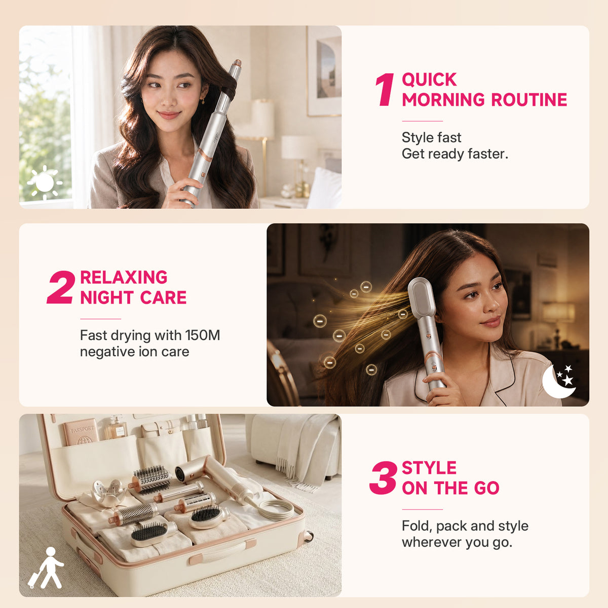 Ukliss 8 in 1 Multi-Styler — Champagne Gold