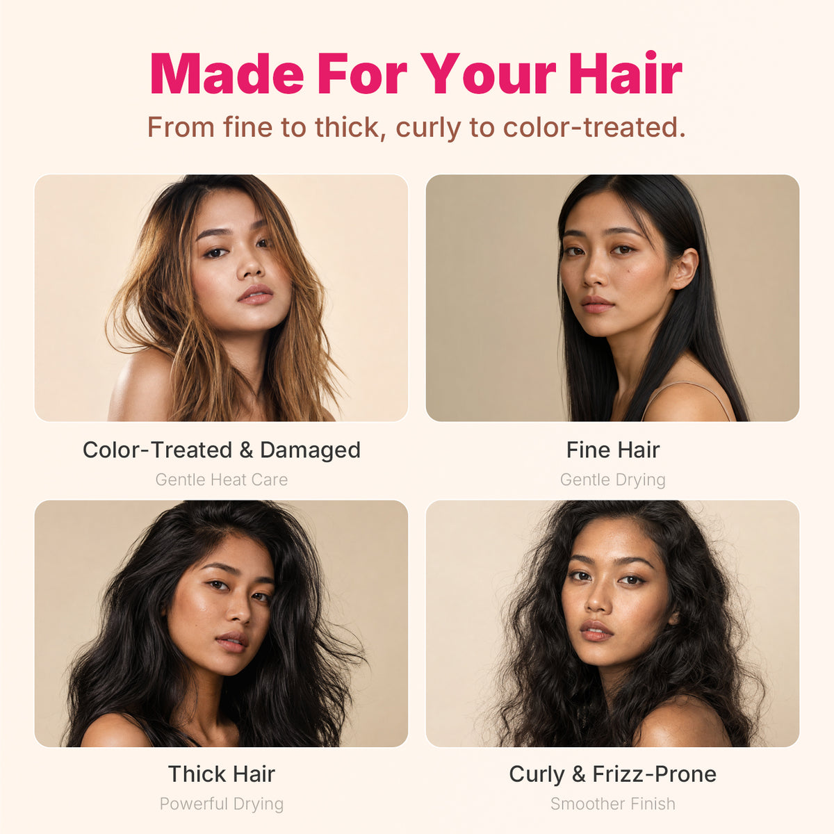 Ukliss Mini Hair Dryer — Pink