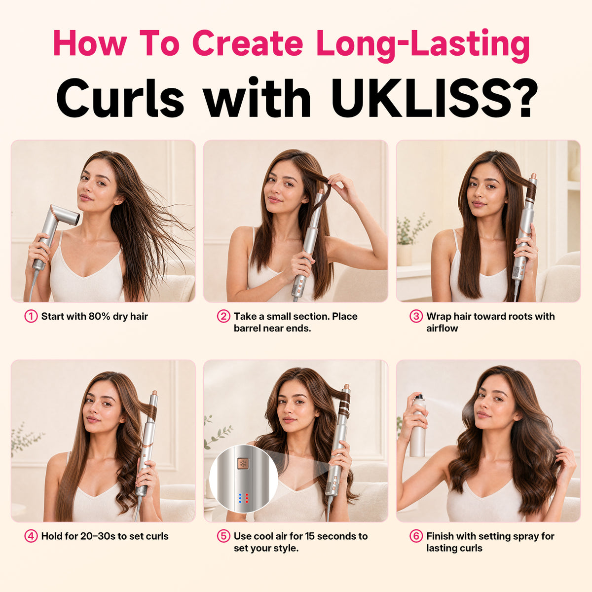 Ukliss 8 in 1 Multi-Styler — Champagne Gold