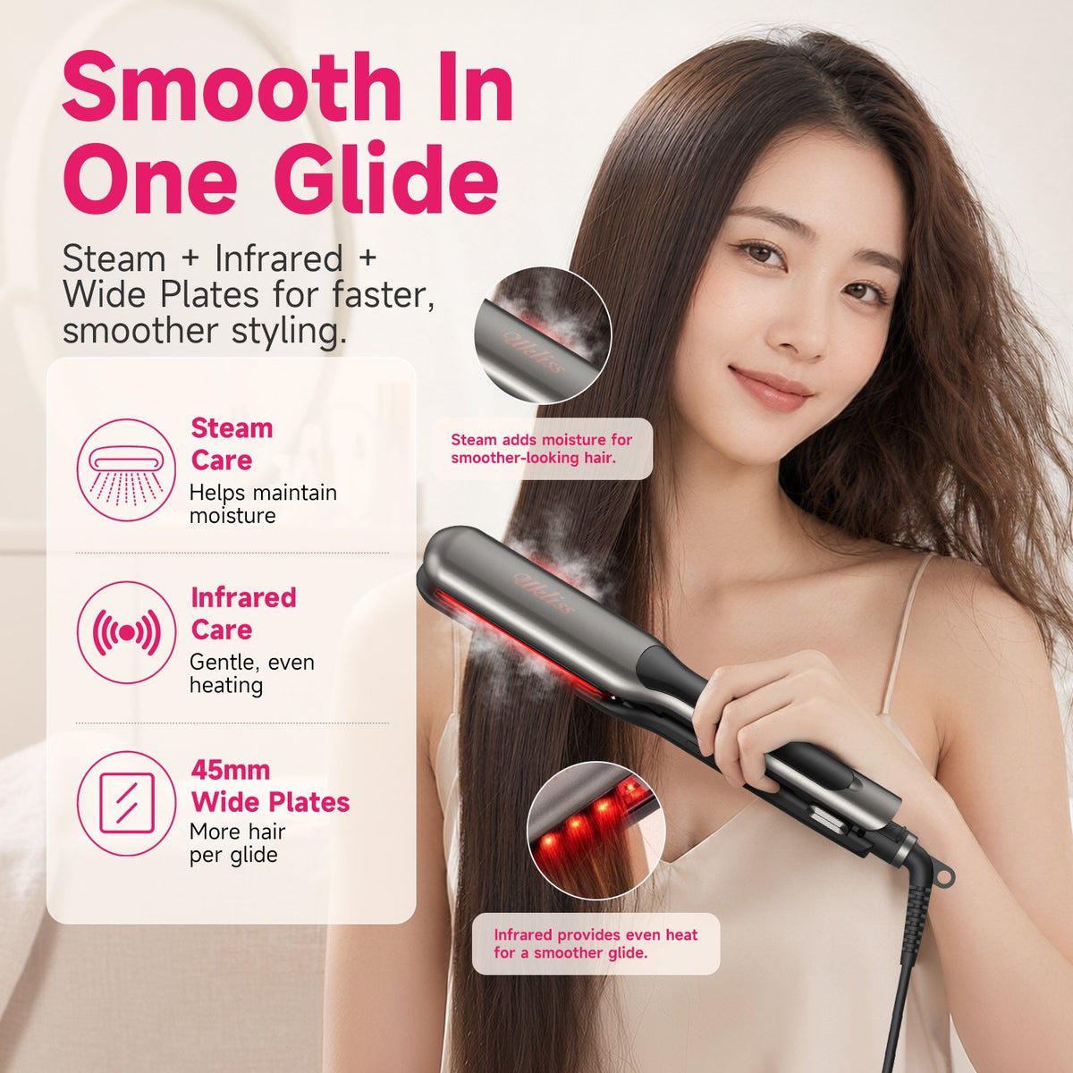 Ukliss LissVapor Steam Hair Straightener