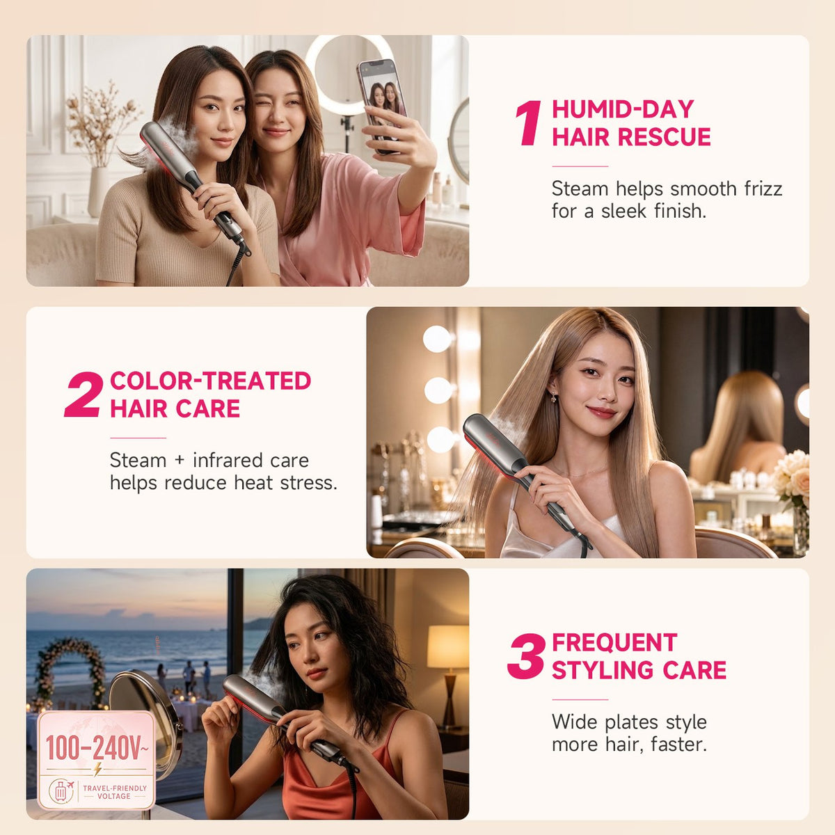 Ukliss LissVapor Steam Hair Straightener
