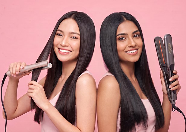 UKLISS flat iron styling — sleek, straight hair
