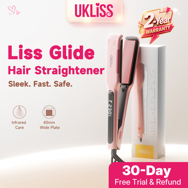 Ukliss Wide Anti-Scald Hair Straightener — Pink