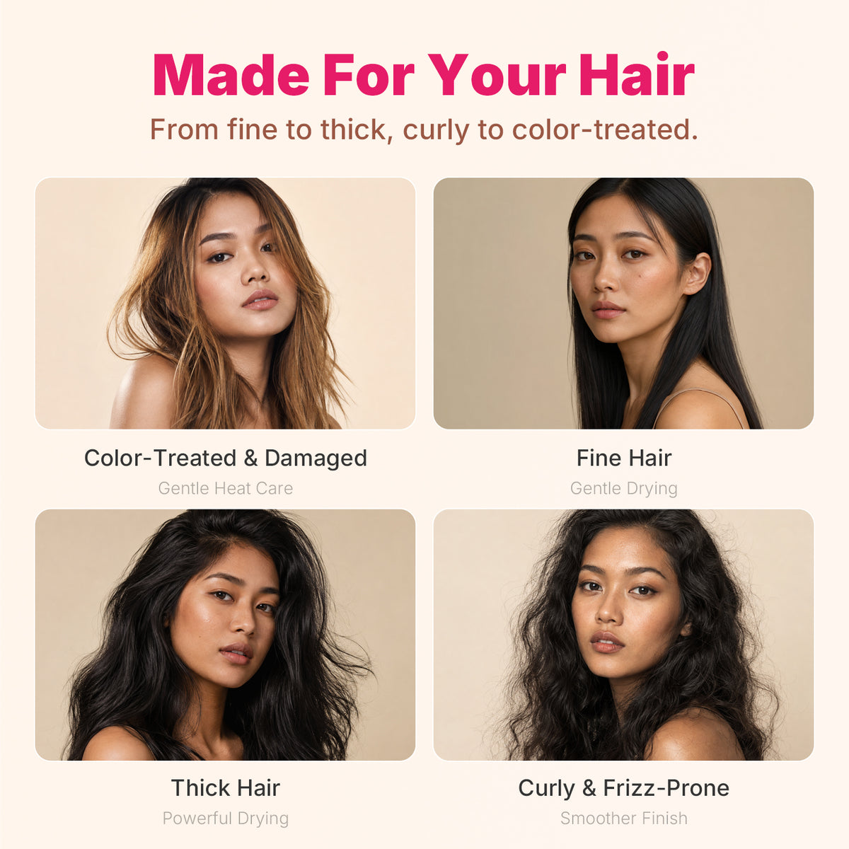 Ukliss Mini Hair Dryer — Champagne Gold