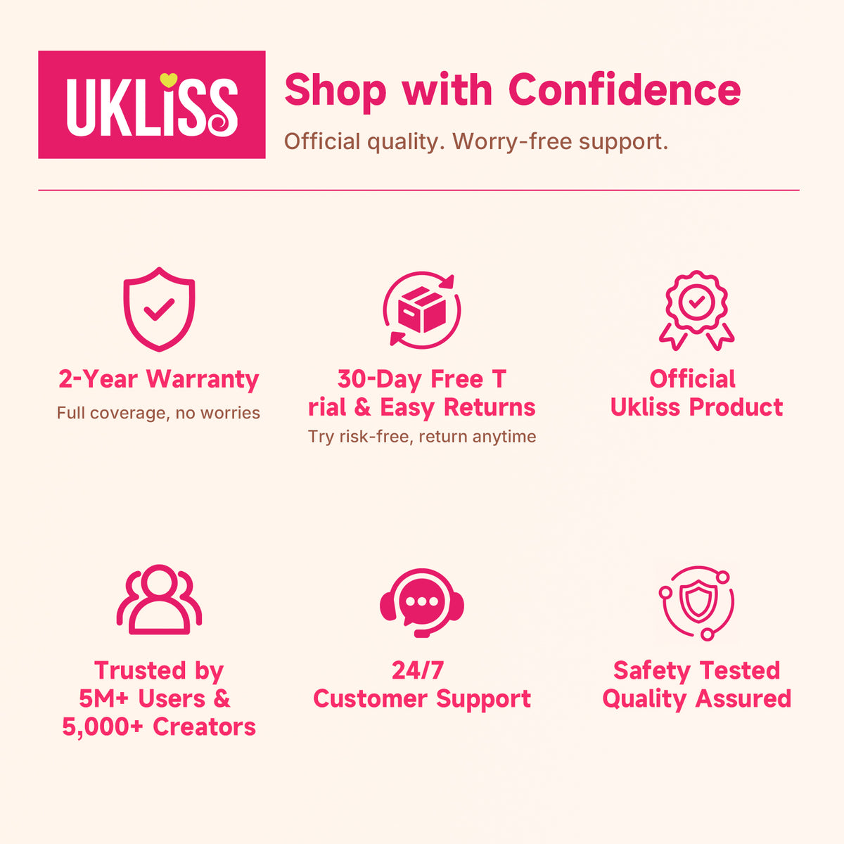 Ukliss MINI Cordless Hair Straightener — Pink