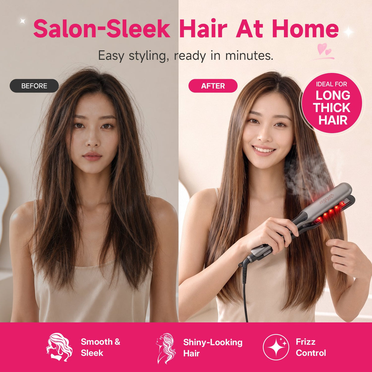 Ukliss LissVapor Steam Hair Straightener